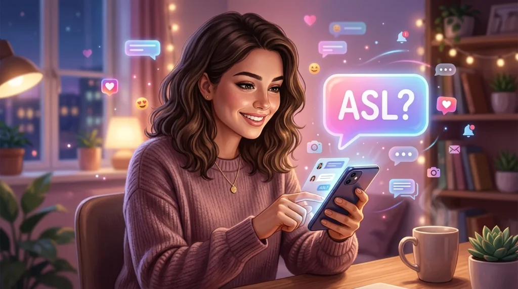 ASL Meaning in Text From Girl