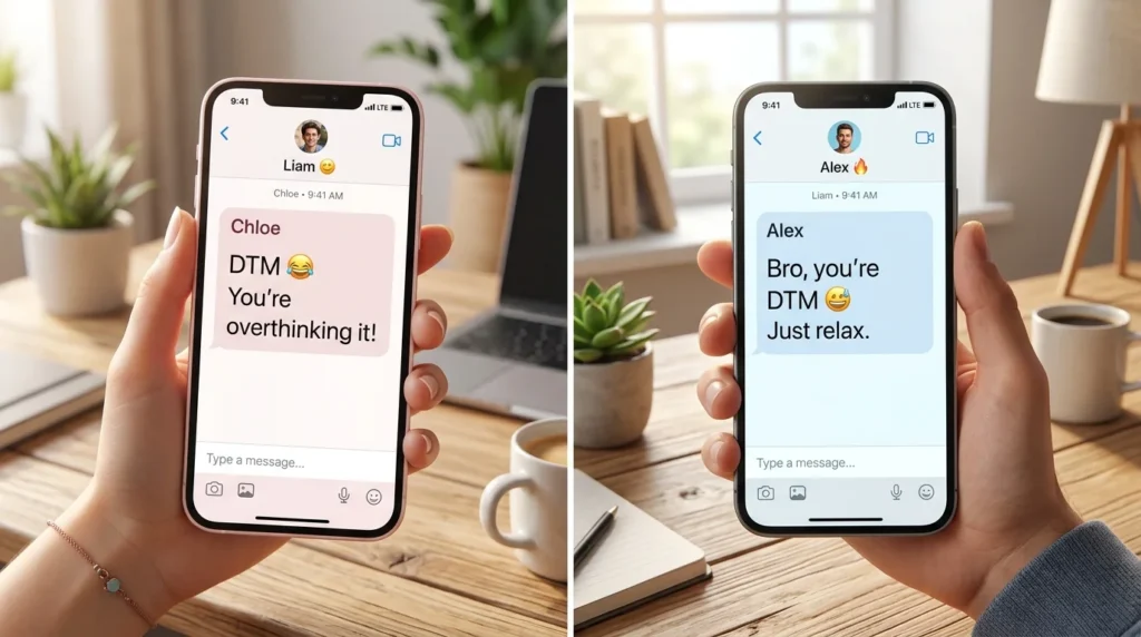 DTM Meaning in Text from Girl
