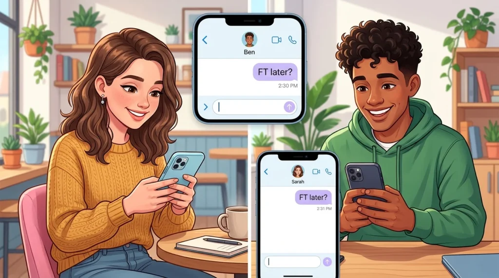 FT Meaning in Text From Girl