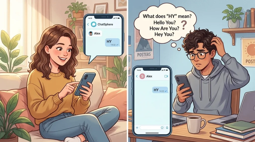 HY Meaning in Text From Girl