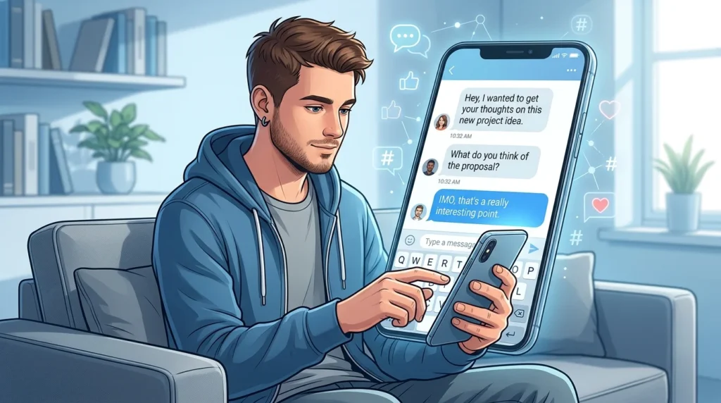IMO Meaning in Text From a Guy