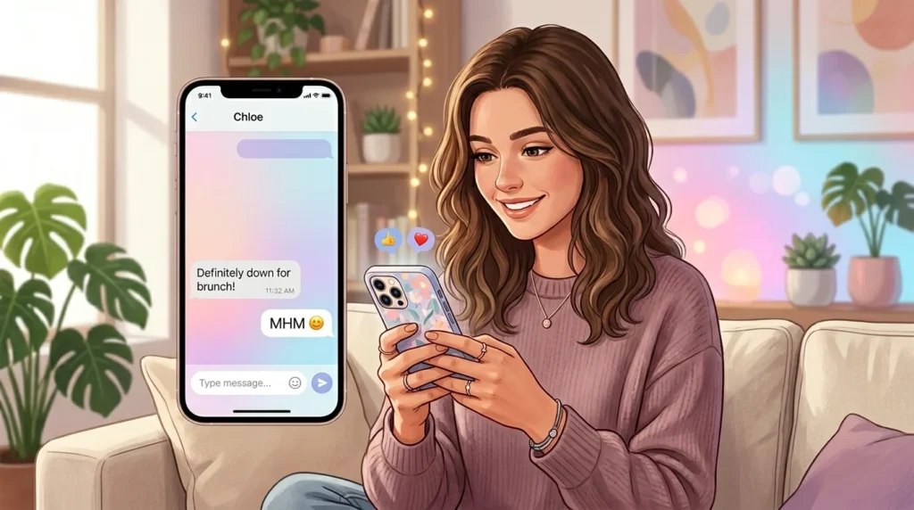 MHM Meaning in Text From Girl