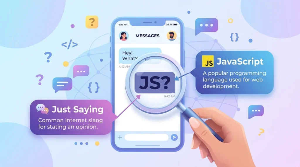 What Does JS Meaning in Text?