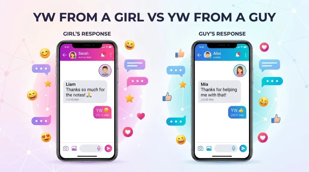 YW Meaning in Text From Girl