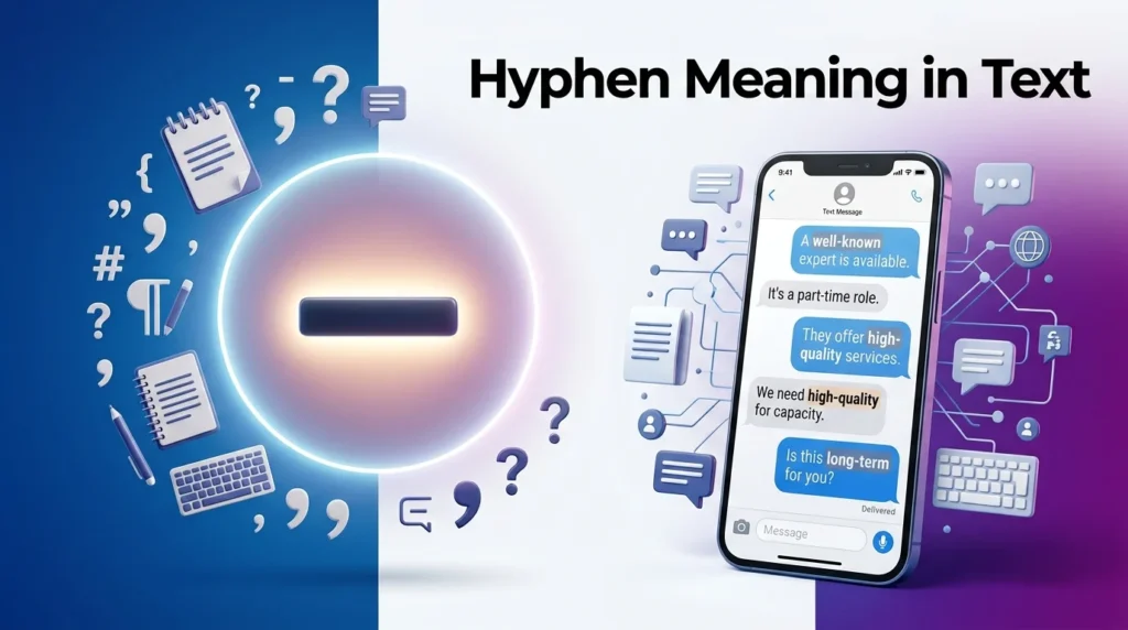 Hyphen Meaning in Text