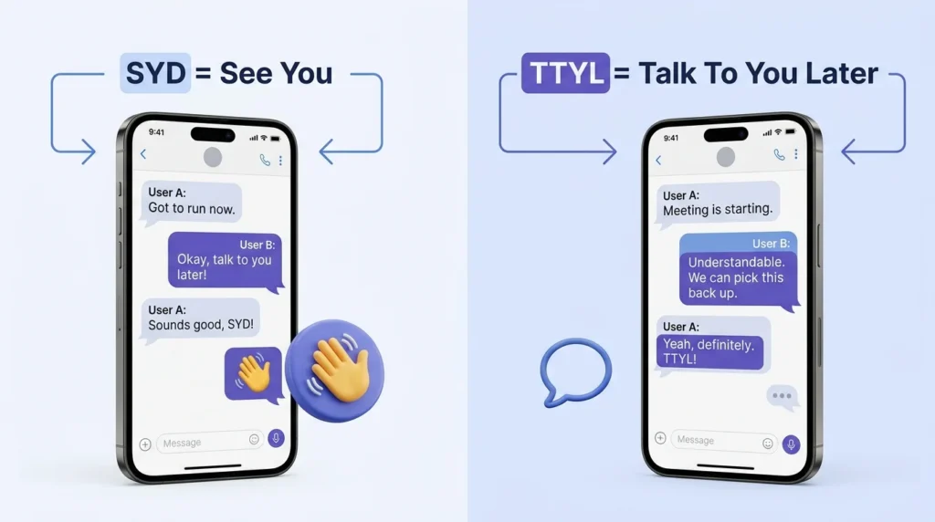 Difference Between SYD and TTYL