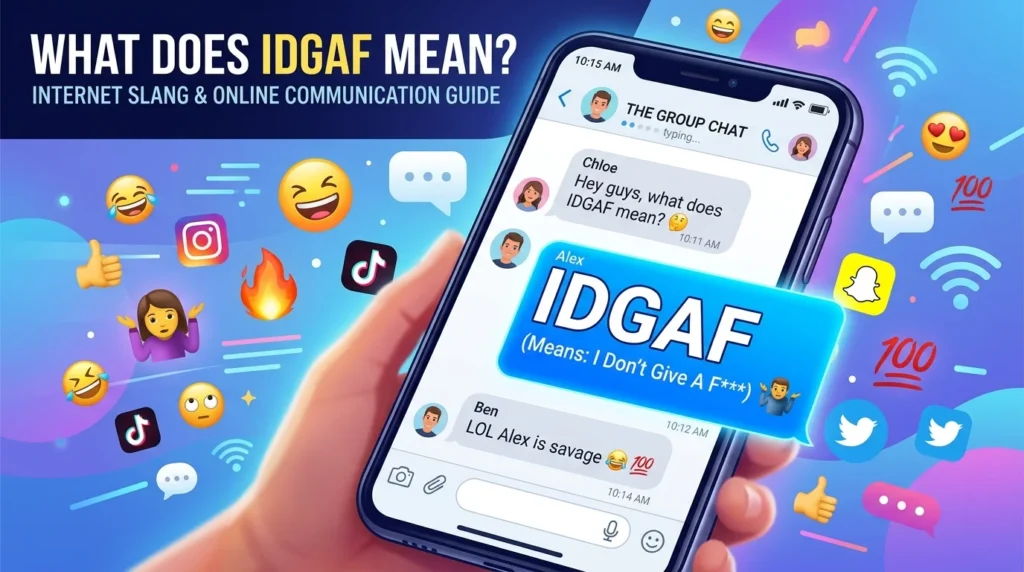 IDGAF Meaning in Text