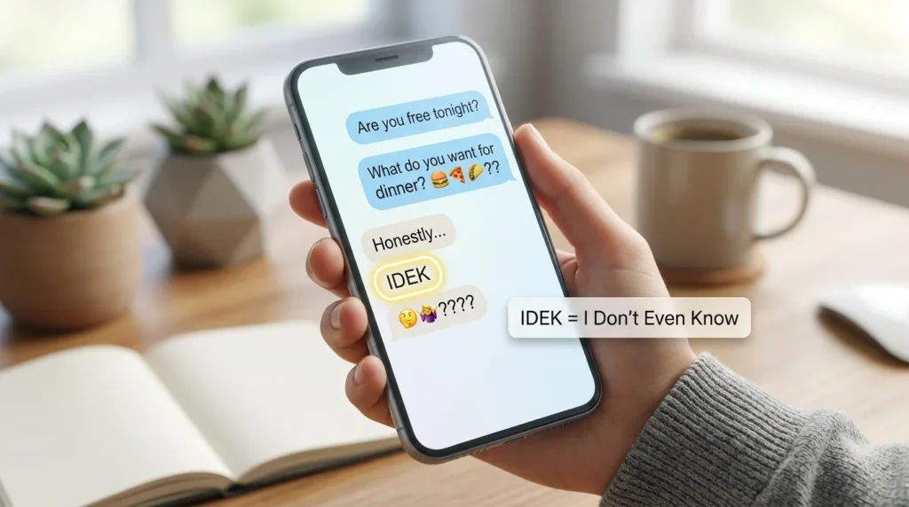 IDEK Meaning in Text