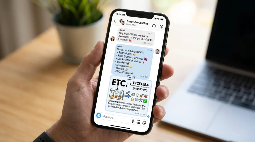 What Does ETC Mean in Text?