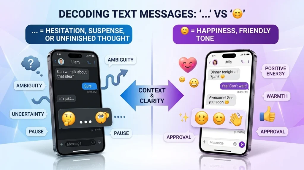 Difference Between ... and 😊