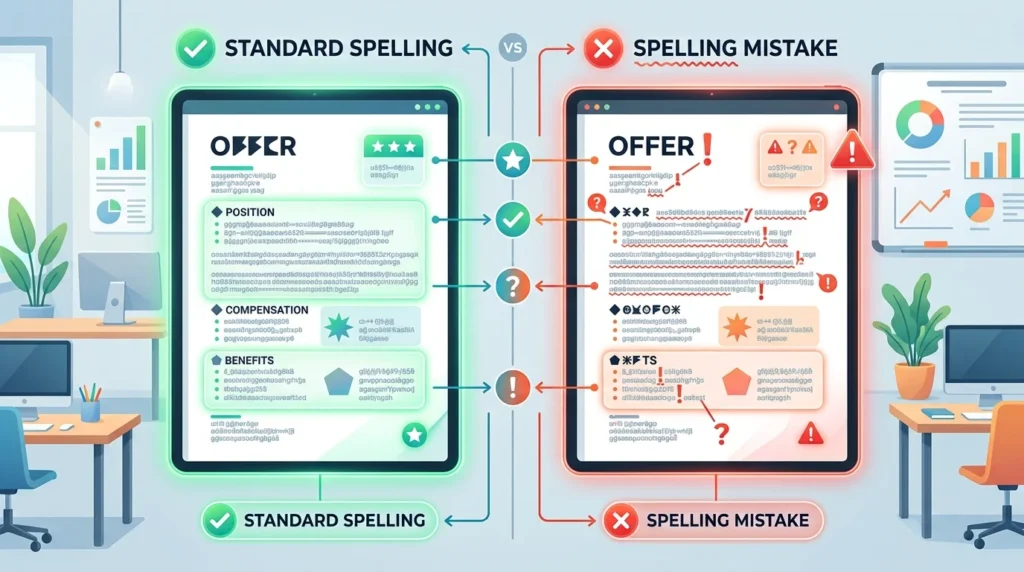 Offered vs. Offerred: Comparison Table