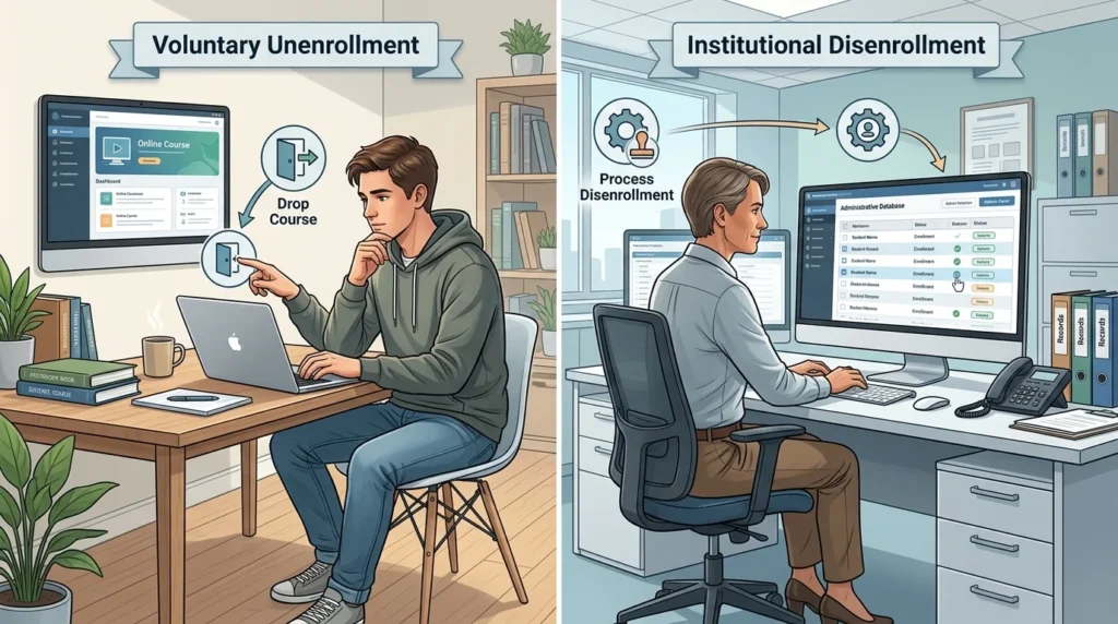 Unenroll vs. Disenroll