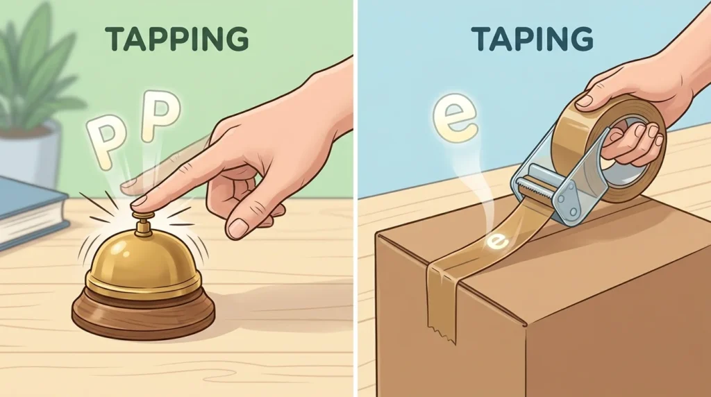 The Easiest Way to Remember Tapping vs Taping