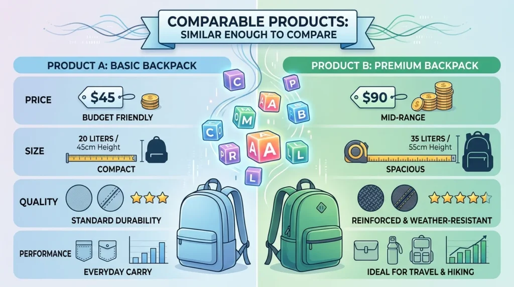 Comparable vs Similar